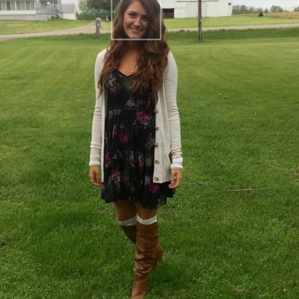 Black floral dress
